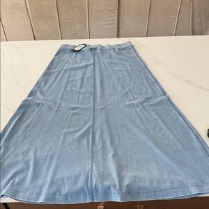 Elegant Sky Blue A-Line Skirt